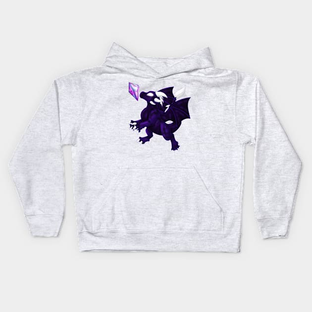 GemBabs: Elemental Dragon (Shadow) Kids Hoodie by spyroid101